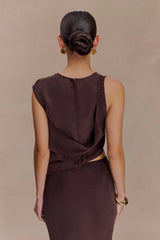 Violeta Asymmetric Top - Dark Chocolate