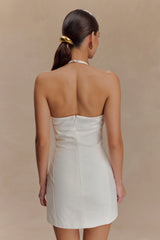 Reyes Cotton Floral Mini Dress - White