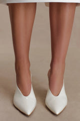 Emerson Patent Faux Leather Point Heel - Ivory