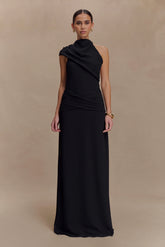 Analia Chiffon Maxi Dress - Black