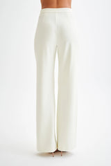 Antonia Pleated Wide Leg Pants - Ivory