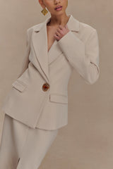Max Cinched Waist Blazer - Ivory Stone