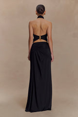Calandra Slinky Maxi Skirt - Black