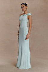 Kinsley Slinky Maxi Dress With Hardware - Lagoon