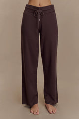 Natalya Knit Wide Leg Pants - Dark Chocolate
