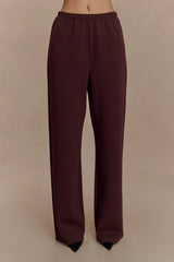 August Straight Leg Jogger - Chocolate