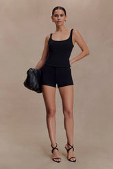 Blanca Stretch Crepe Shorts - Black