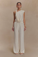 Violeta Straight Leg Pant - Ivory