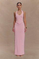 Alma High Waist Maxi Skirt - Candy Pink