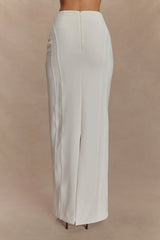 Alma High Waist Maxi Skirt - White