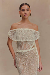 Cordelia Off Shoulder Knit Top - Ivory