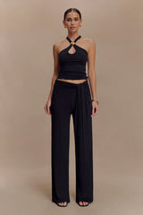 Ramona Modal Straight Leg Pant - Black