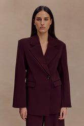 Mateo Oversized Blazer - Mahogany