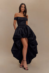 Amelia Bubble Maxi Dress - Black