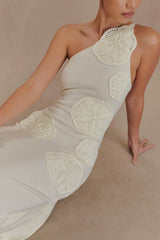 Teneika Crochet Knit Maxi Dress - Ivory