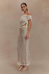Cordelia Knit Maxi Skirt - Ivory