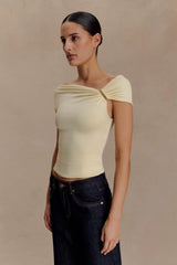 Kinsley Slinky Top With Hardware - Pale Lemon