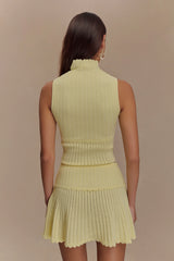 Indy Pointelle Knit Top - Lemon