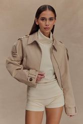 Birdie Fold Over Shorts - Ivory