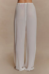Tonya Sheer Straight Leg Pant - Ivory