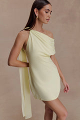 Daisie Chiffon Mini Dress - Lemon