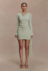Terrymae Crochet Mini Skirt - Pastel Green