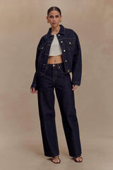 Mannon Mid Rise Denim Jeans - Washed Indigo Blue