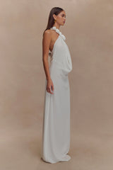 Rosalia Cowl Neck Maxi Dress - White