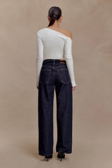 Maelle Off Shoulder Long Sleeve Top - Ivory