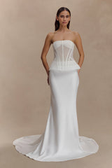 Zoe Structured Corset - White