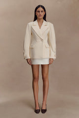Gina Suiting Mini Skirt - Ivory