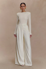 Elsie Shoulder Pad Bodysuit - Ivory