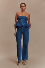 Rayne Wide Leg Denim Jeans - 90'S Blue