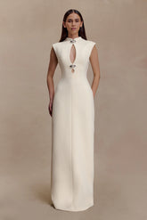 Michelle Cut Out Maxi Dress - Buttercream