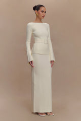 Kyle Knit Maxi Skirt - Ivory