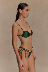 Memphis Beaded Bikini Top - Green
