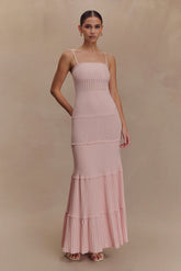 Finley Pointelle Knit Maxi Dress - Baby Pink