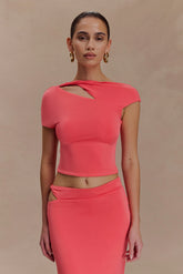 Haven Slinky Twist Top - Coral