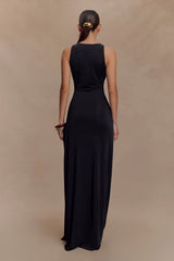 Kaiden Slinky Beaded Maxi Dress - Black