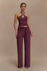 Ramona Modal Straight Leg Pant - Mahogany