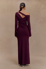 Miles Knit Maxi Skirt - Plum