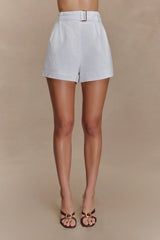 Scout Linen Belted Shorts - White