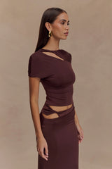 Haven Slinky Twist Top - Chocolate