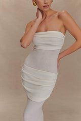 Elora Strapless Knit Maxi Dress - Ivory