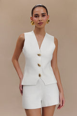 Malika Knit Shorts - White