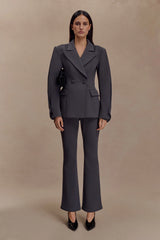 Marion Fit And Flare Pant - Charcoal Shadow