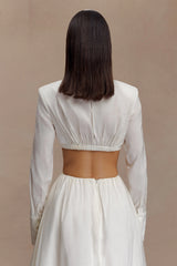 Greta Shirt Bra - White