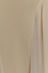 Soleil Knit And Mesh Halter Maxi Dress - Cream