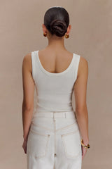 Maeva Scoop Tank Top - Ivory
