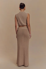 Sloane Knit Maxi Skirt - Latte